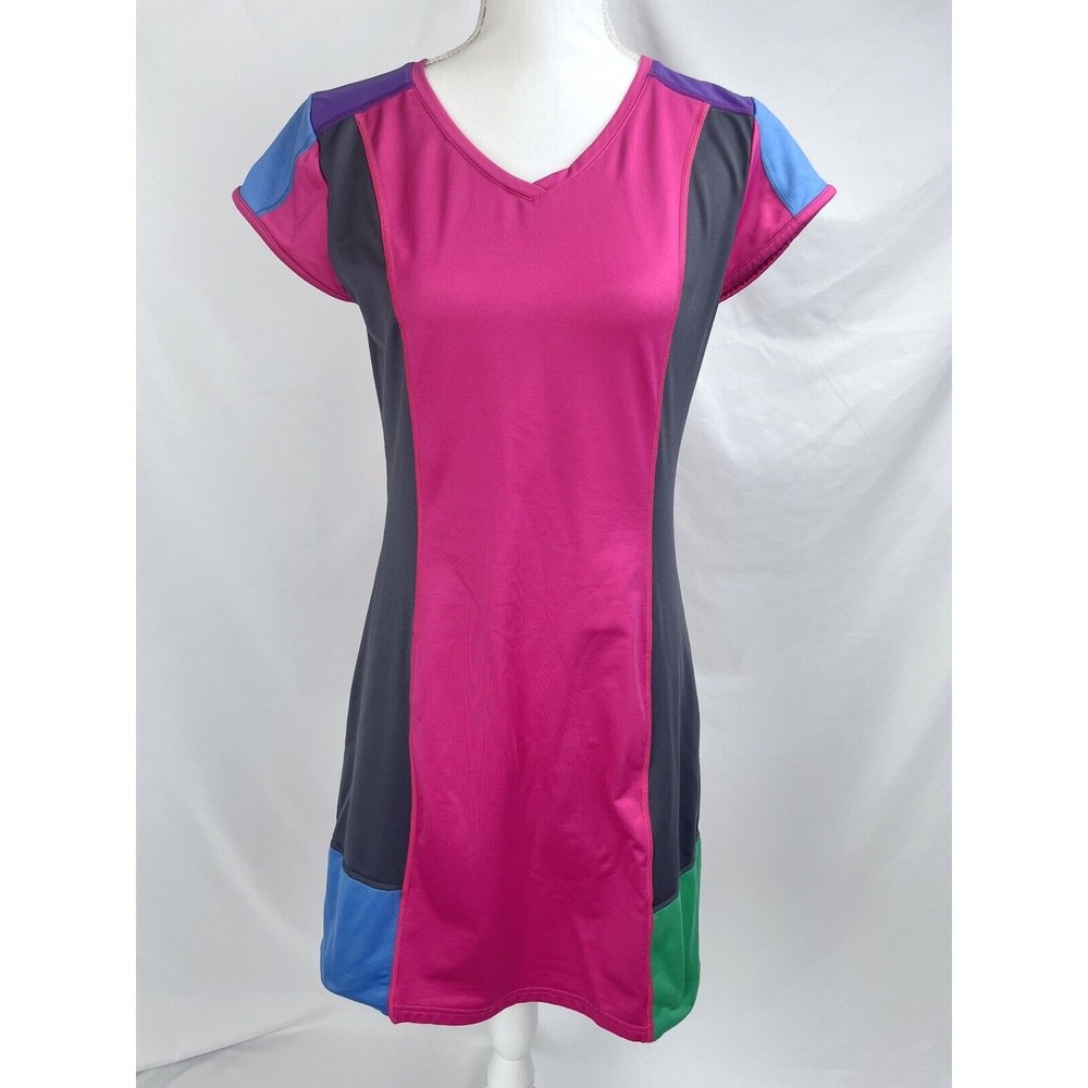 Title Nine Women Small‎ Pink Dress V-Neck Short Sleeve